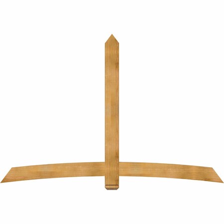 Ekena Millwork Bellingham Rough Sawn Timber Gable Bracket, Western Red Cedar, 96"W x 64"H x 2"D x 6"F, 16/12 Pitch GBW096X64X0206BEL00RWR